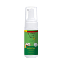 Mousse Coiffante Fixation Forte 200ml à Séchage Rapide pour Cheveux Bouclés, Crème Coiffante Anti-Frisottis à l'Huile de Coco, Marque Blanche