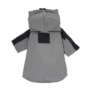 Impermeabile per Cani con Cappuccio, Tuta Grigia per Bulldog Francese, Abbigliamento Estivo Casual Sportivo per Cuccioli - Product Image 5