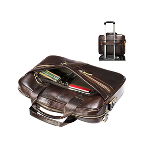 Mallette à bandoulière en cuir pour hommes, porte-documents de loisirs d'affaires, sac à bandoulière Horizontal pour ordinateur portable 14 pouces - Product Image 6