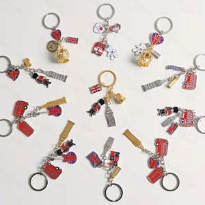 2025 moda <span class=keywords><strong>Londres</strong></span> autobús rojo cabina telefónica país bandera Big Ben encantos llavero recuerdo llavero DIY <span class=keywords><strong>Londres</strong></span> encantos - Product Image 2