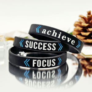 Succès atteint Focus motivationnel bracelets en silicone citations de <span class=keywords><strong>motivation</strong></span> événement fête motivationnel bracelets en caoutchouc - Product Image 4