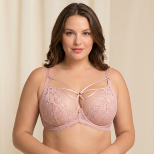 Soutien-gorge en dentelle sexy et élégant pour femme avec détail nœud et structure à armatures robustes - Product Image 1
