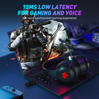 BC10 Mejor calidad Tiempo de espera prolongado ANC Bluetooth Auriculares inalámbricos para juegos Cancelación de ruido con 7 luces LED de color