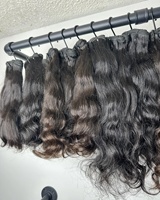 Proveedor de doble dibujado Remy sin procesar Virgen cruda a granel cabello humano 10A 12A 15A grado indio crudo indio paquetes de cabello estilo ondulado