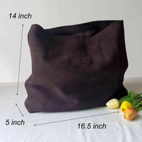 Sac à main en cuir de luxe sur mesure OEM, sac à main en cuir suédé surdimensionné pour les voyages