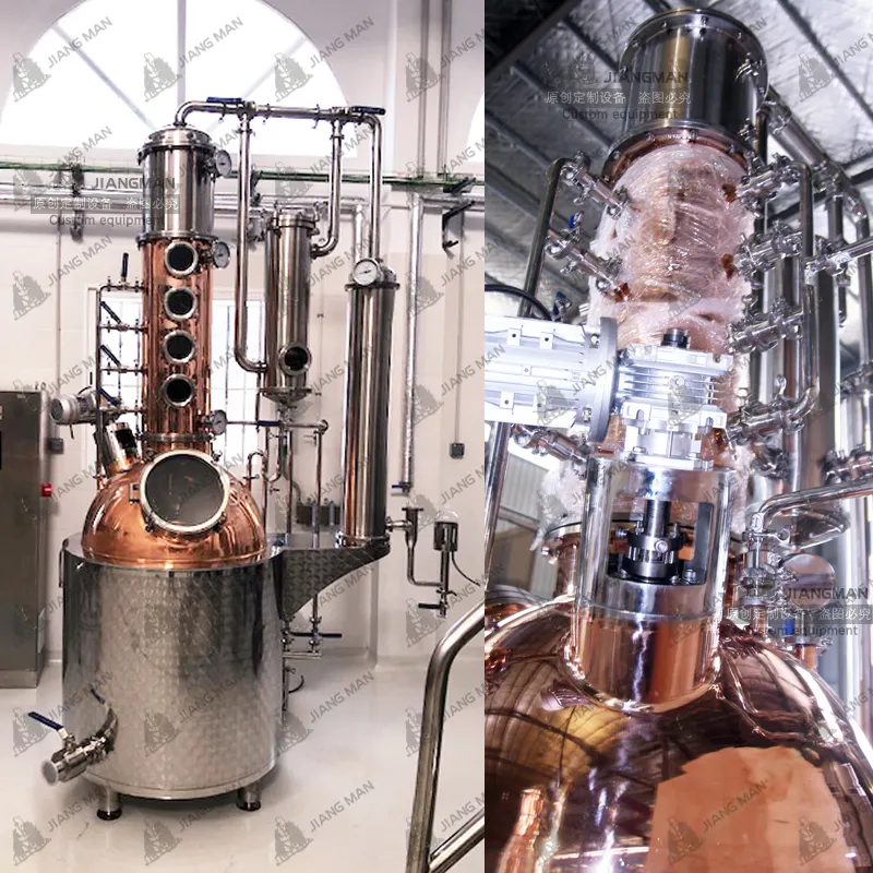 Alcohol Production Distiller Copper Column Distillation Tanks Brandy Distillery Equipment American Bourbon Making Machine
