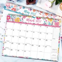 Calendrier mural personnalisé 2027, 12 mois, calendrier mensuel suspendu 2027, reliure à double spirale, dates Juliannes, grands blocs de notes, liste de tâches