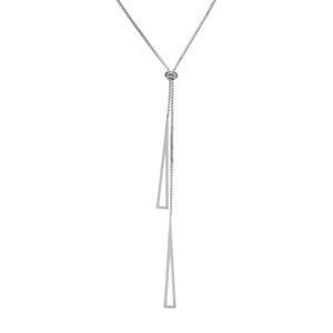 Collana a Y Semplice e Trendy in Acciaio Inossidabile Placcato Oro, Regolabile, con Ciondolo a Triangolo e Nappe Personalizzate - Product Image 6