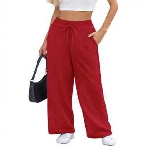 Pantalones Deportivos para Mujer, Pierna Ancha, Cintura Alta, Holgados, Casuales, de Felpa, 100% Algodón, Moda Y2K, Ropa de Gimnasio para Otoño e Invierno - Product Image 3
