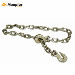 Chaîne de remorquage soudée en acier galvanisé de qualité G70, 3/8" 5/16", avec crochet de préhension, attache de chaîne en acier doux ordinaire, chaîne de remorquage ordinaire - Product Image 2