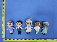 Poupée en peluche personnalisée afro-américaine en coton, jouet doux pour bébé fille avec cheveux bouclés, boîte personnalisable pour enfants