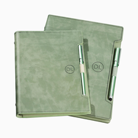 Agenda personnalisable multi-tailles, carnet en cuir PU A4/A5/B5 avec poche pour stylo et pages rechargeables