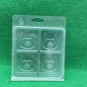 Boîte à cire 6 grilles carrées Ailes <span class=keywords><strong>d</strong></span>'<span class=keywords><strong>ange</strong></span> Impression PET Bougie <span class=keywords><strong>d</strong></span>'aromathérapie transparente Blister Huile essentielle Gel Emballage Fusion - Product Image 1