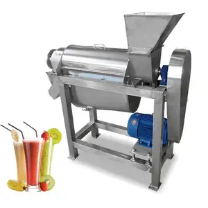 Extractor de tornillo de jugo de fruta de prensa en frío Industrial de alta eficiencia profesional máquina dispensadora de exprimidor de trituración de verduras