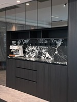 PerfectStone Pierre de marbre noir Calacatta naturelle de luxe, écologique, personnalisée pour les projets de construction