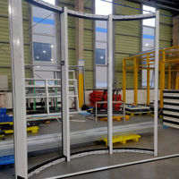 Fenêtre à battant en aluminium courbé avec verre isolant haute performance, certifiée Energy Star, pour villas et hôtels