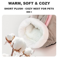Nid d'hiver en polaire chaude pour hamster, avec doubles crochets, amovible et lavable, pour hamster syrien, sugar glider, rat, petite maison de couchage pour animaux de compagnie