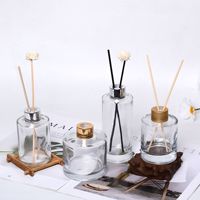 Haute qualité 80ml 150ml 200ml diffuseur en verre aromathérapie bouteille en verre cylindre clair vide diffuseur d'aromathérapie bouteille en verre