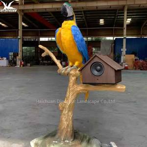 Pappagallo animato Animatronic animale a grandezza naturale del parco a tema personalizzato per la vendita - Product Image 4