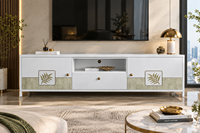 Meuble TV design moderne pour salon avec support, ensemble de rangement de luxe, meuble mural en acier, taille et motif personnalisables