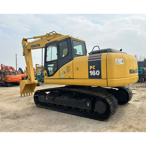 รถขุดไฮดรอลิกมือสอง Komatsu PC160-7 สภาพดี น้ำหนัก 16 ตัน เครื่องจักรก่อสร้างขนาดกลาง มีสินค้าในสต็อก - Product Image 1