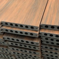 Revêtement de terrasse extérieur européen imperméable en WPC et revêtement de sol composite bois-plastique
