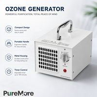 Générateur d'ozone portable commercial avec minuterie 0-180 min, boîtier métallique, élimination des odeurs pour hôtel, voiture, sous-sol, salle de stockage