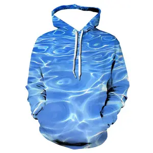 YJL Pullover Streetwear di alta qualità con cappuccio da uomo stampa 3D Vortex felpe con cappuccio stile americano Unisex Casual oversize