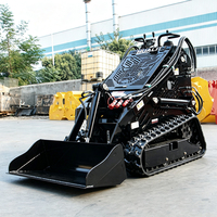 Penjualan Langsung Pabrik HUALITONG Mini Skid Steer Loader Berat 900kg dengan Bucket Sempit 820 mm