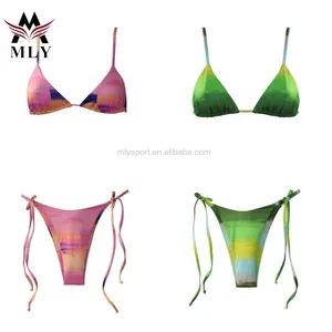 Hete Verkoop Basic Print Style Design Sexy Meisjes String Bikini Sexy Badpakken