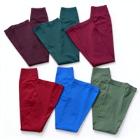 Pantalon de yoga sans couture grande taille pour femme, taille haute élastique, effet push-up, jambe large légèrement évasée, infroissable, ODM/OEM