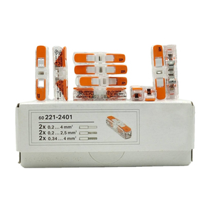 Conector <span class=keywords><strong>de</strong></span> empalme en línea 221-2401 con palancas, nuevo, original alemán, <span class=keywords><strong>de</strong></span> 2 conductores, cubierta blanca transparente 221 2401 - Product Image 6