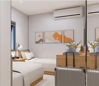 Maison mobile préfabriquée en acier modulaire sur roues, maison mobile avec remorque
