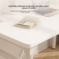 Bureau pliant Donna en MDF avec surface en panneau artificiel, idéal pour petits appartements, bureau à domicile, chaise d'ordinateur, design simple, logement locatif