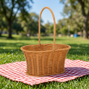 Cesta de Ropa Hecha a Mano de Madera y Ratán, Ecológica, Multifuncional, Duradera, Lavable, para Exteriores - Product Image 4