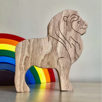 Jouets en bois d'animaux de la savane, animaux en bois faits à la main pour les tout-petits, jouets pour enfants, lion en bois, girafe, rhinocéros, 2 éléphants, zèbre