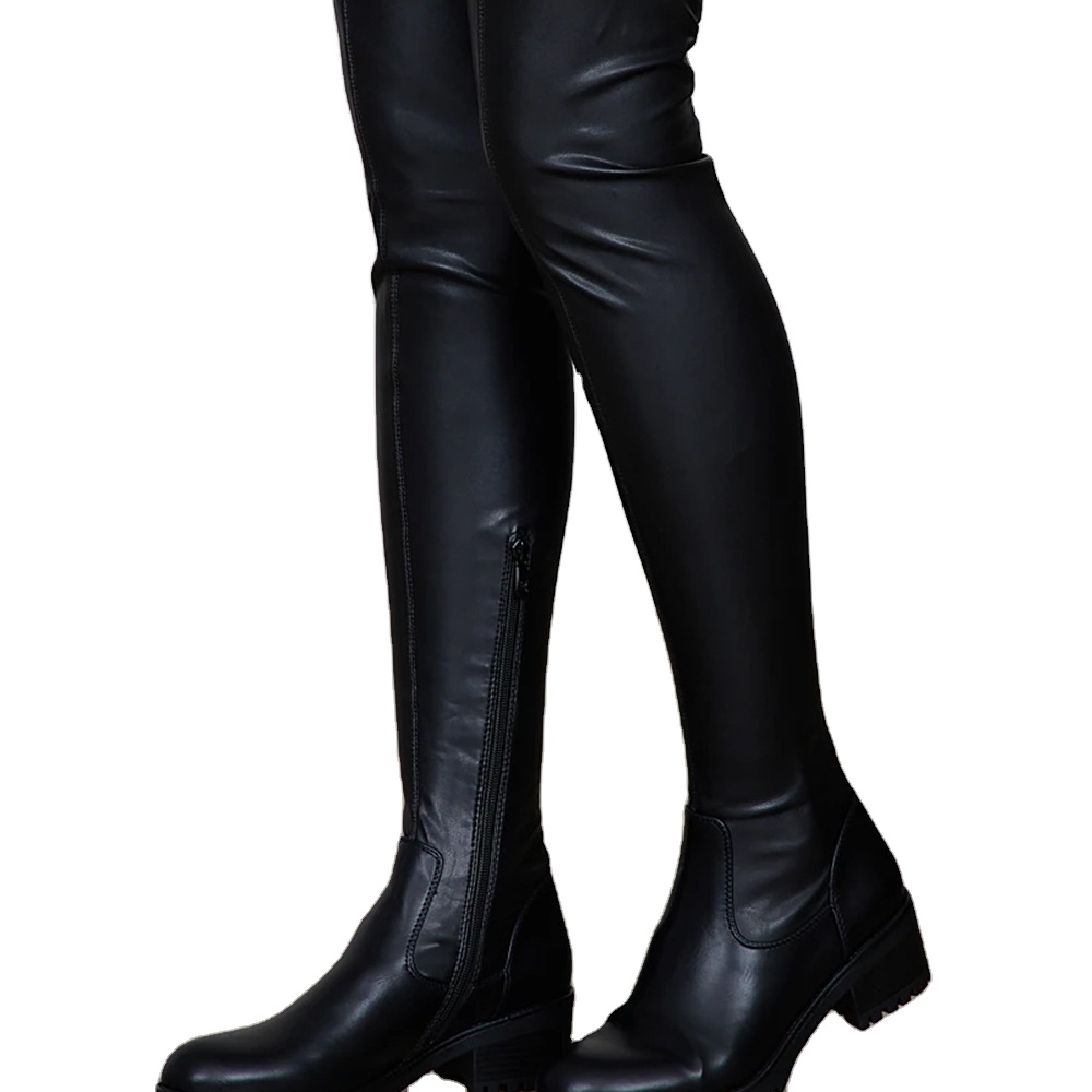 Autumn and Winter solid high quality casual ladies fashion knee-high women boots plus size wholesale