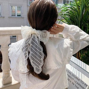 Écharpe longue en <span class=keywords><strong>dentelle</strong></span> tendance, <span class=keywords><strong>bandeau</strong></span> de style français, accessoires de <span class=keywords><strong>cheveux</strong></span> élégants pour mariée, pour <span class=keywords><strong>mariage</strong></span> et décoration quotidienne - Product Image 4