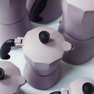 Pots Moka italiens personnalisés cafetière expresso à induction personnalisé Mokapot en métal haute pression - Product Image 3