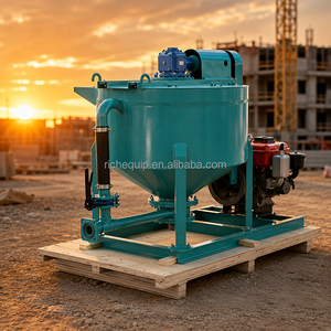 RICH RM400D 400L Diesel High Shear Grout Mixer Cement Bentonite Mixing Machine for Tunnel <b>Foundation</b> Grouting - Product Image 4