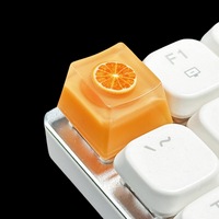 Millantech Keycaps en résine personnalisés, translucides, en forme de gelée de fraise, pour clavier mécanique à profil Cross