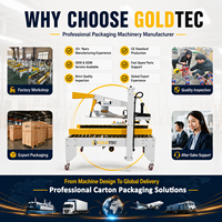 Machine d'emballage industrielle Goldtec GTF-AT5050, machine à plier automatiquement les boîtes en carton ondulé, ligne d'emballage, scelleuse de cartons
