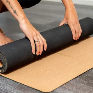 Karpet Yoga Gabus Alami Ramah Lingkungan, Matras Yoga Karet PU untuk Yoga