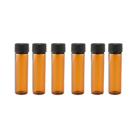 Botol Kaca Mini Amber Bening Grosir 1ml 2ml 3ml 5ml untuk Minyak Atsiri, Botol Sampel Mini dengan Tutup Ulir dan Permukaan untuk Sablon