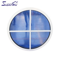 Superwu Vente flash Fenêtre fixe en aluminium de forme spéciale en forme de cercle