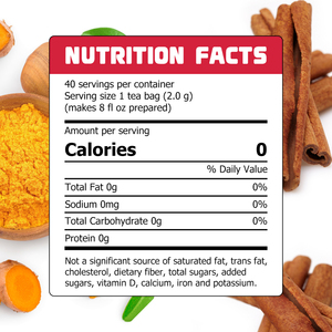 Thé au Curcuma, Gingembre et Cannelle Marque Blanche : Favorise la Digestion, Saveurs Terrestres et Chaleur Réconfortante pour Revitaliser et Inspirer - Product Image 2