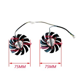 Nuevo ventilador GPU 4pin 75MM PLD08010S12HH adecuado para MSI <span class=keywords><strong>GTX</strong></span> <span class=keywords><strong>460</strong></span> 560 570 Twin Frozr II Zotac GTX770 ventilador de refrigeración de tarjeta gráfica - Product Image 6