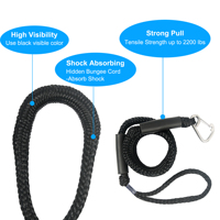 Ligne de quai de bateau à l'élastique en acier de haute qualité PWC pour bateaux Kayak Jet Ski ponton accessoire de corde d'amarrage
