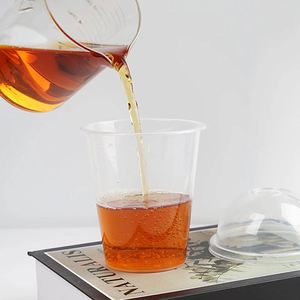 Étiquetage personnalisé en moulage in-situ, gobelets en PP épais de 90 mm de diamètre, transparents, à paroi simple, avec couvercles, impression sérigraphique pour café, milkshake - Product Image 3