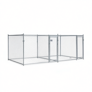 Cage pour chien en acier galvanisé durable 26,2 x 6,6 x 4,9 pieds, enclos extérieur verrouillable pour animaux de compagnie, grande race - Product Image 1